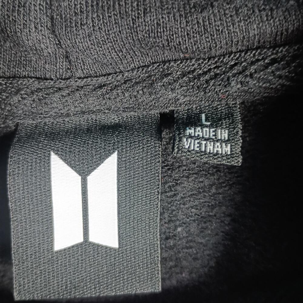 BTS Hoodie Sweatshirt Adult Large Black Pullover Map of the Soul Tour K-Pop - Picture 8 of 9
